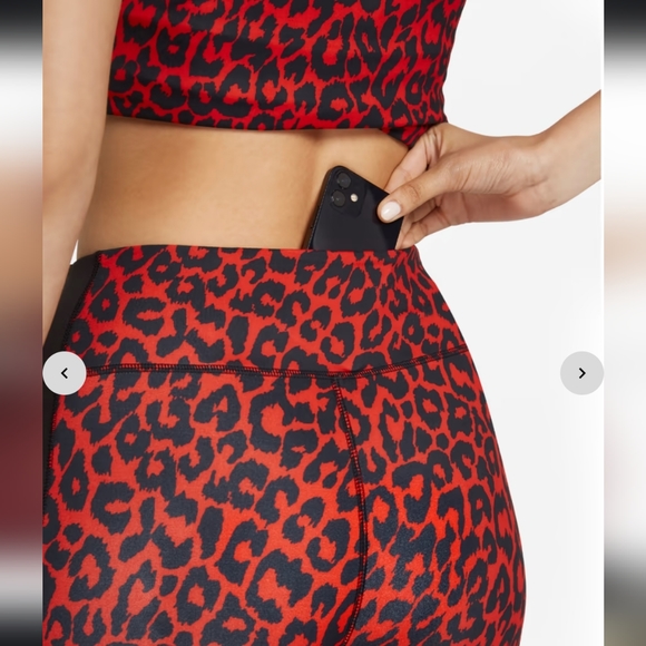 NWT High-Waisted Leopard Print Leggings - Picture 3 of 3
